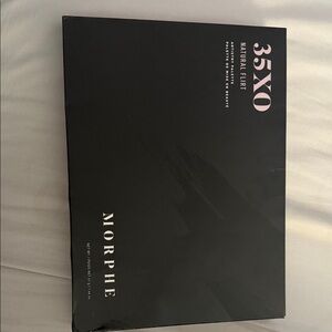 Morphe 35XO Eyeshadow Palette with Pink Text